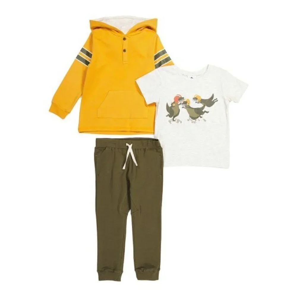3pc set TOMMY BAHAMA Toddler Boys Hoodie & Joggers Set Yellow/Green |